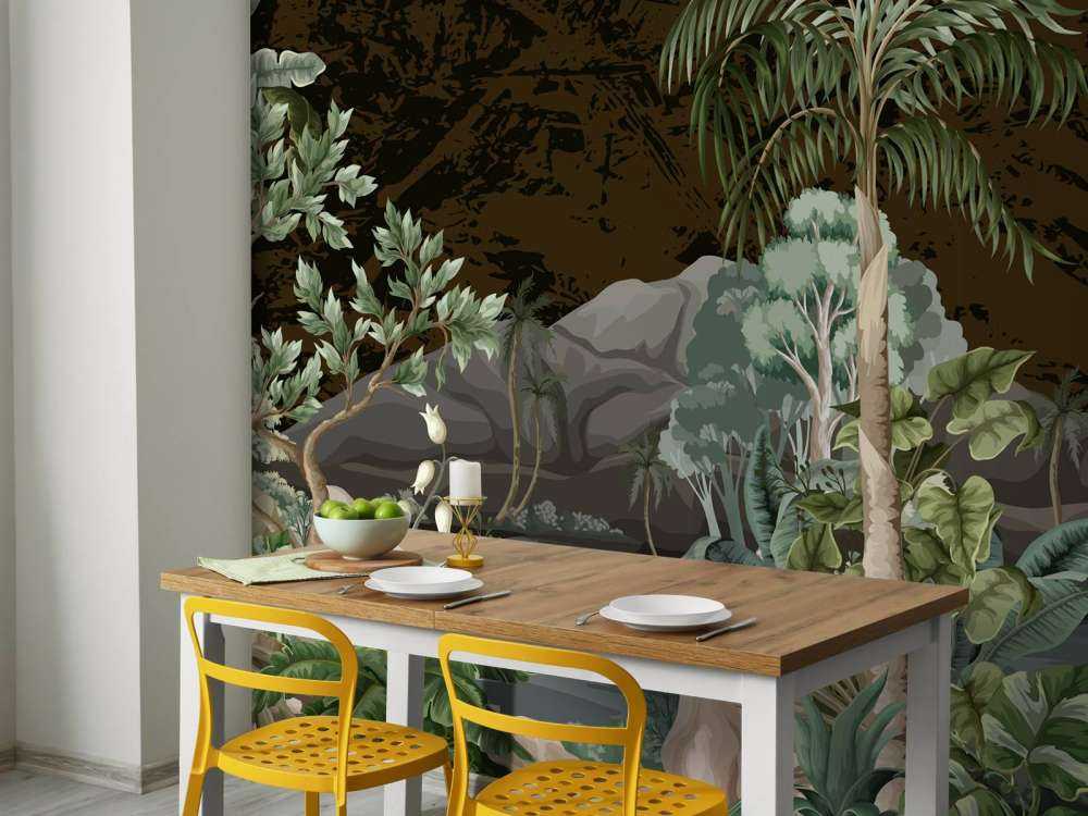 Jungle landscape with river