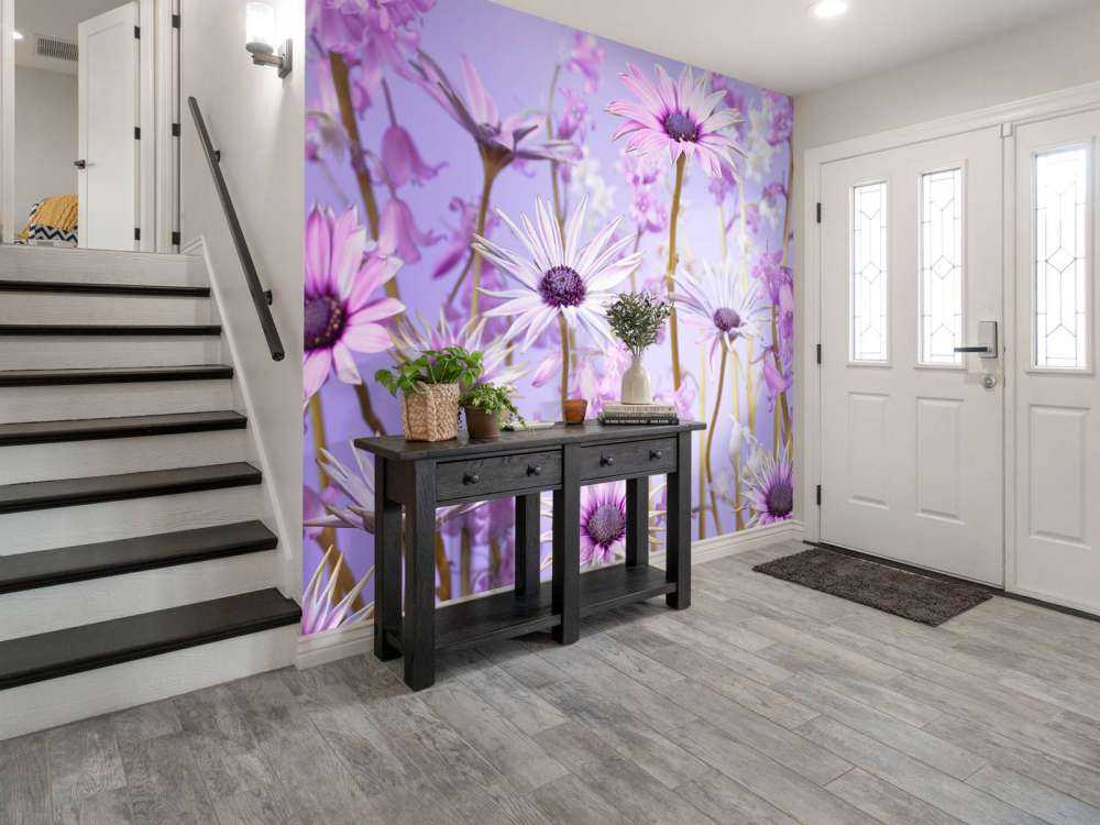 Colourful purple flowers