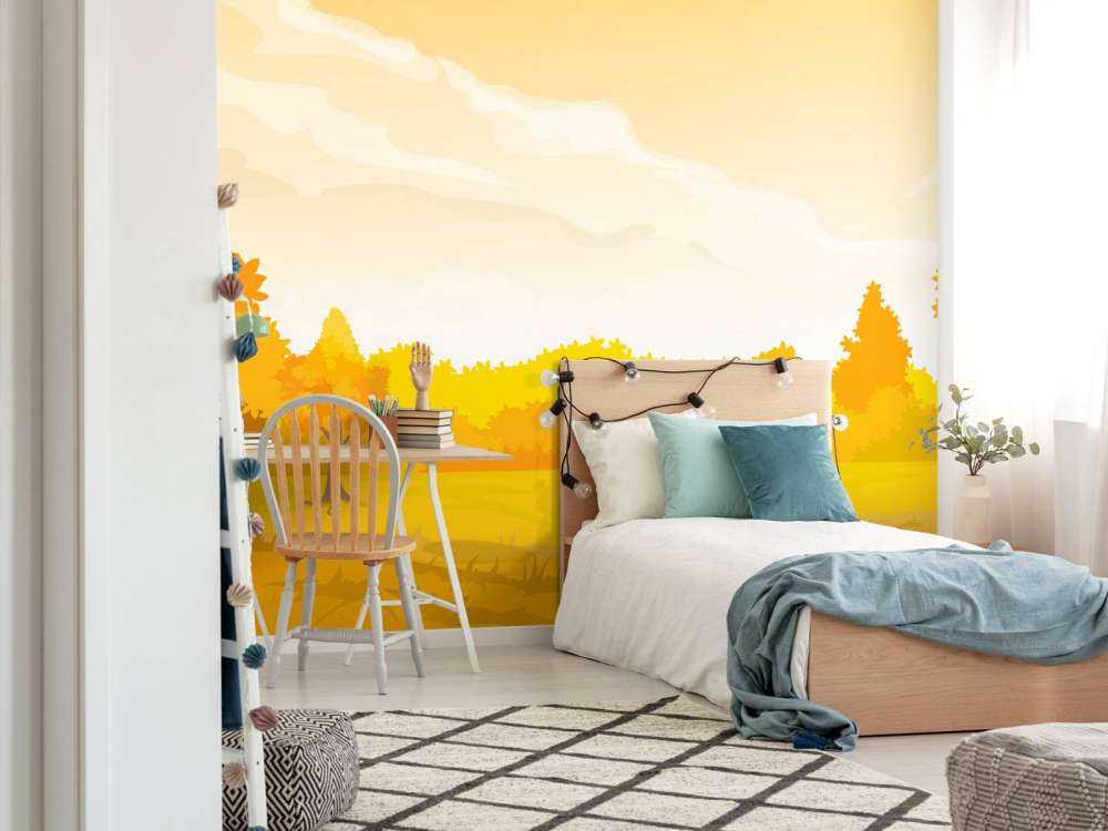 Illustration of autumn landscape