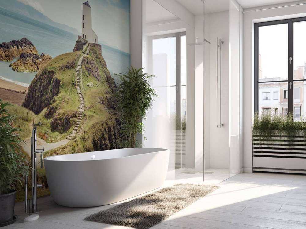 Lighthouse on a rocky outcrop