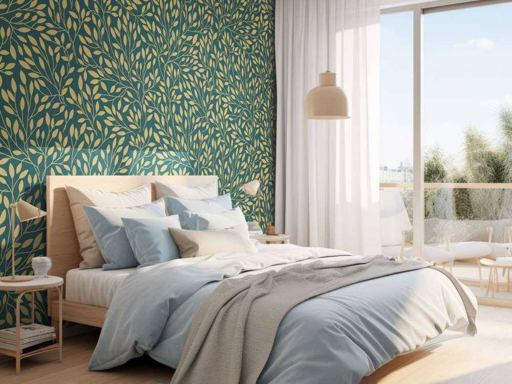 Luxury floral pattern yellow gold