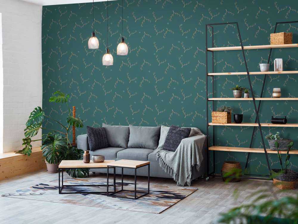 Teal branches pattern