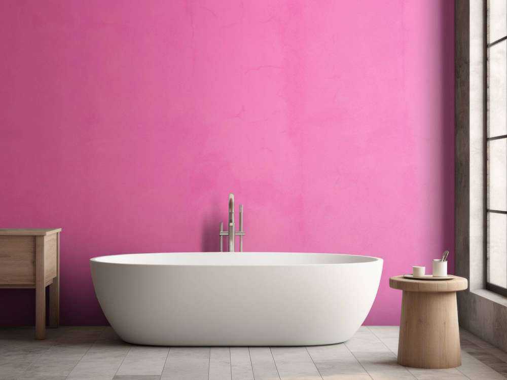 Fuchsia pink concrete