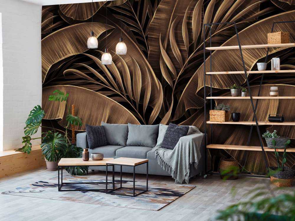 Bronze banana leaves