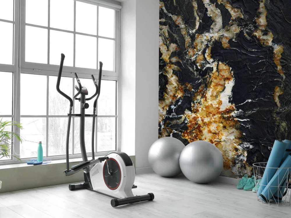 Black marble with light structure