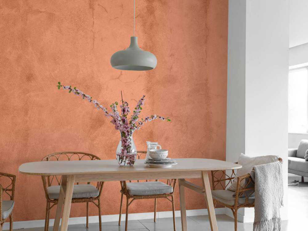 Concrete with terracotta colour