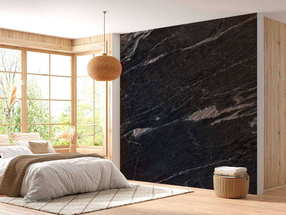 Dark marble with light lines