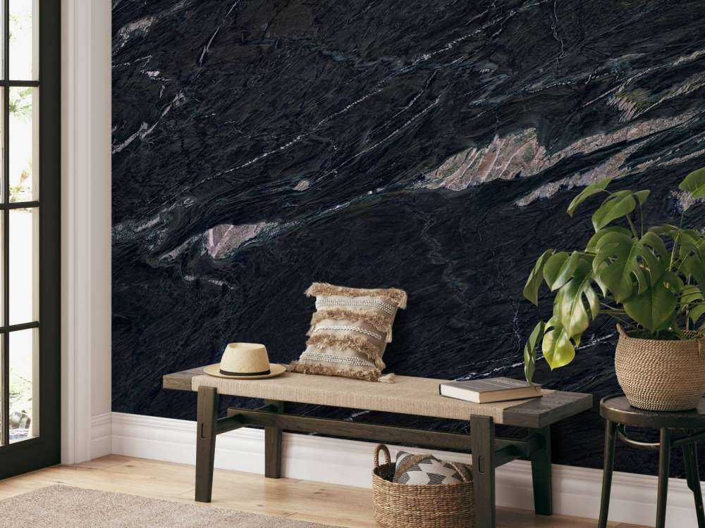Dark marble with light lines
