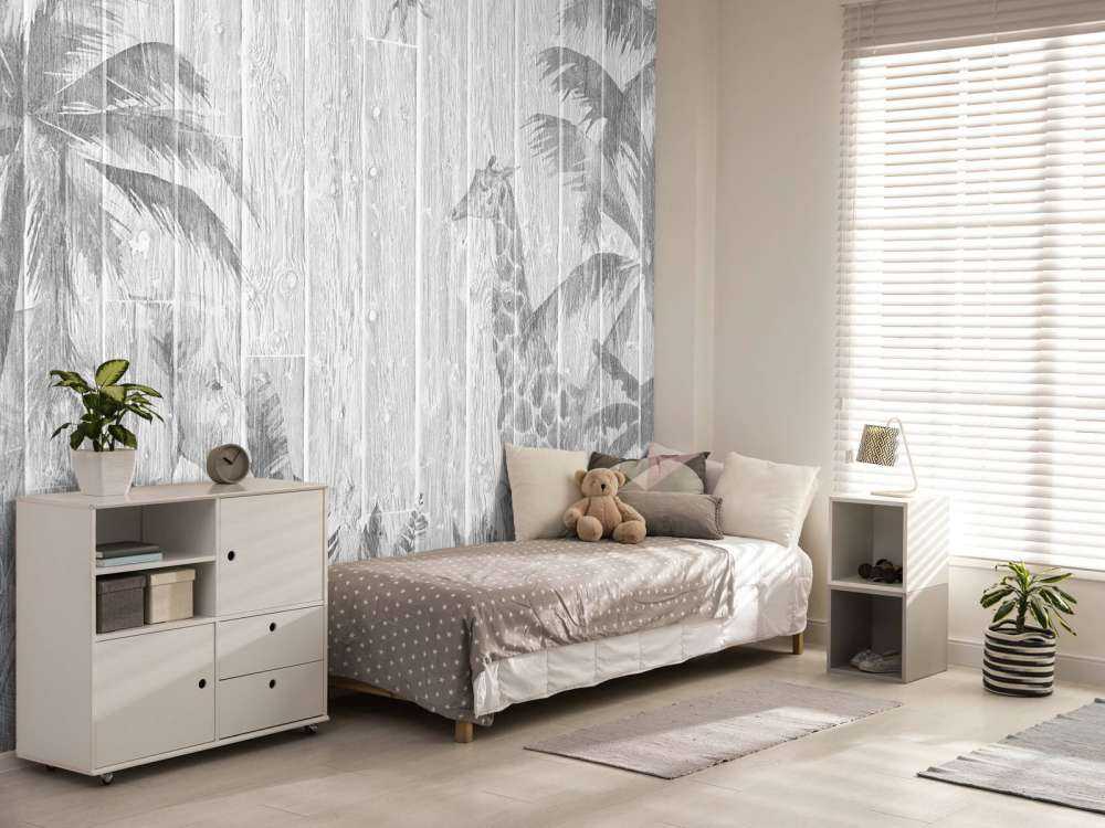 Jungle animals on wood