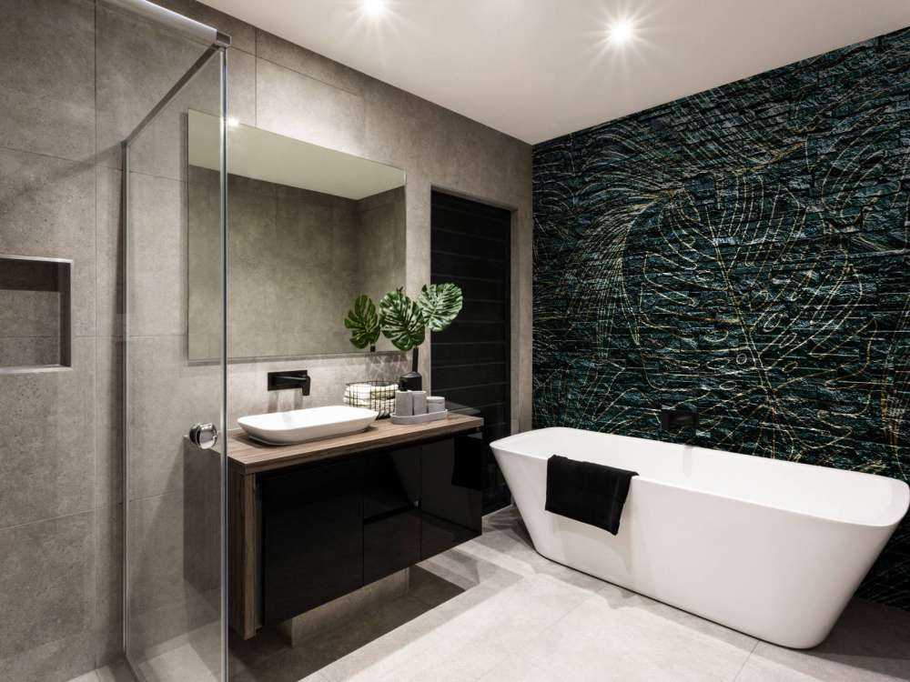 Wall drawing with leaves