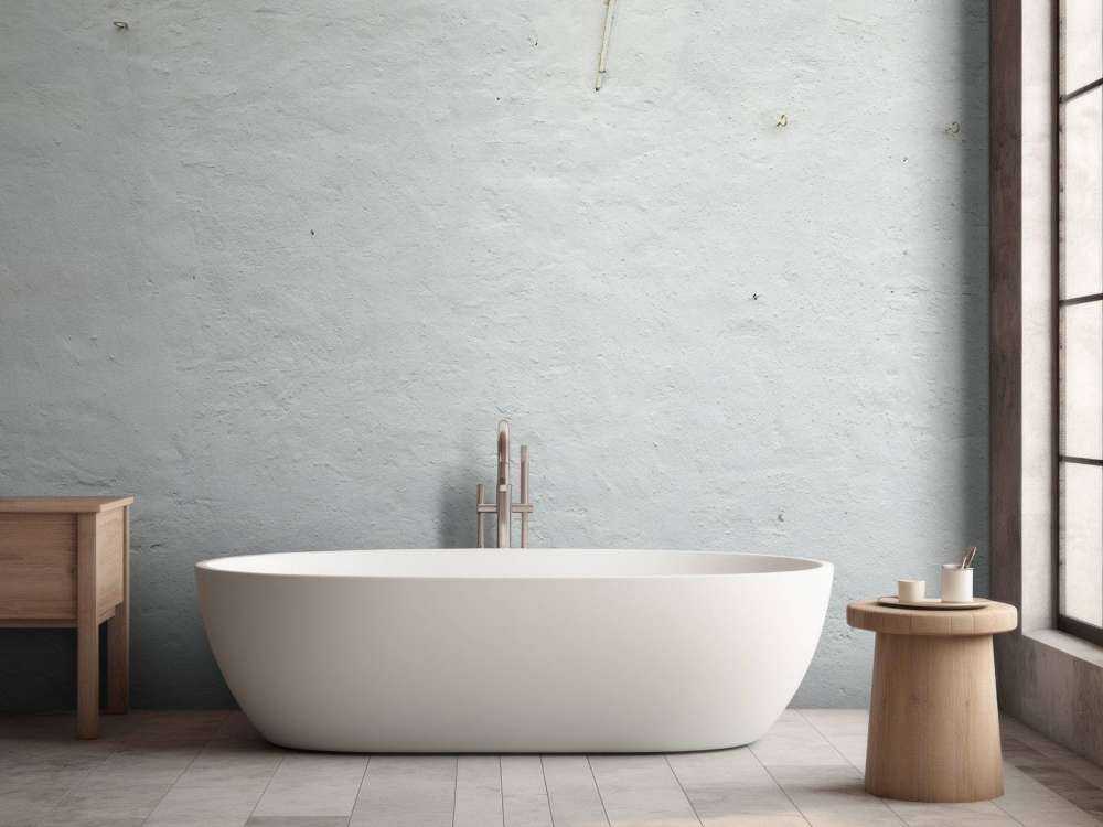 Wall with white stucco