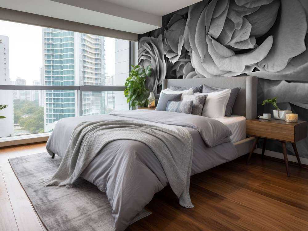 Roses black and white