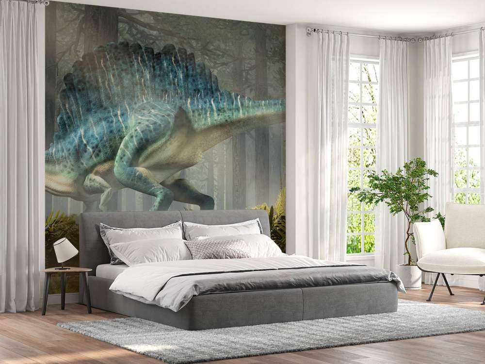 Spinosaur in a forest