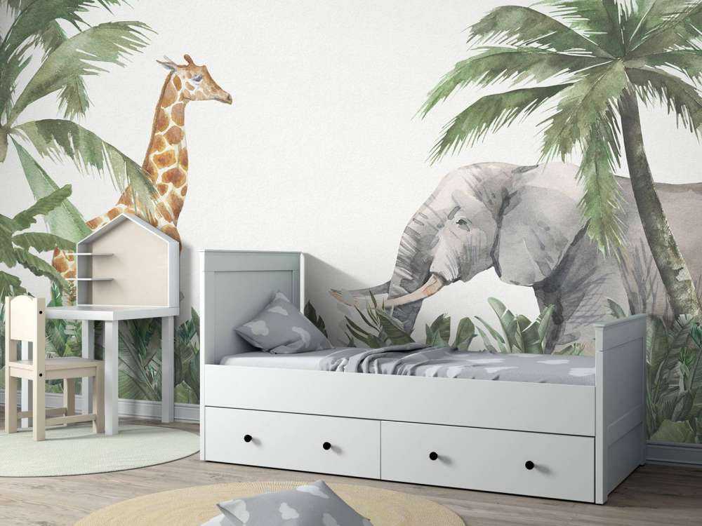 Colorful jungle animals