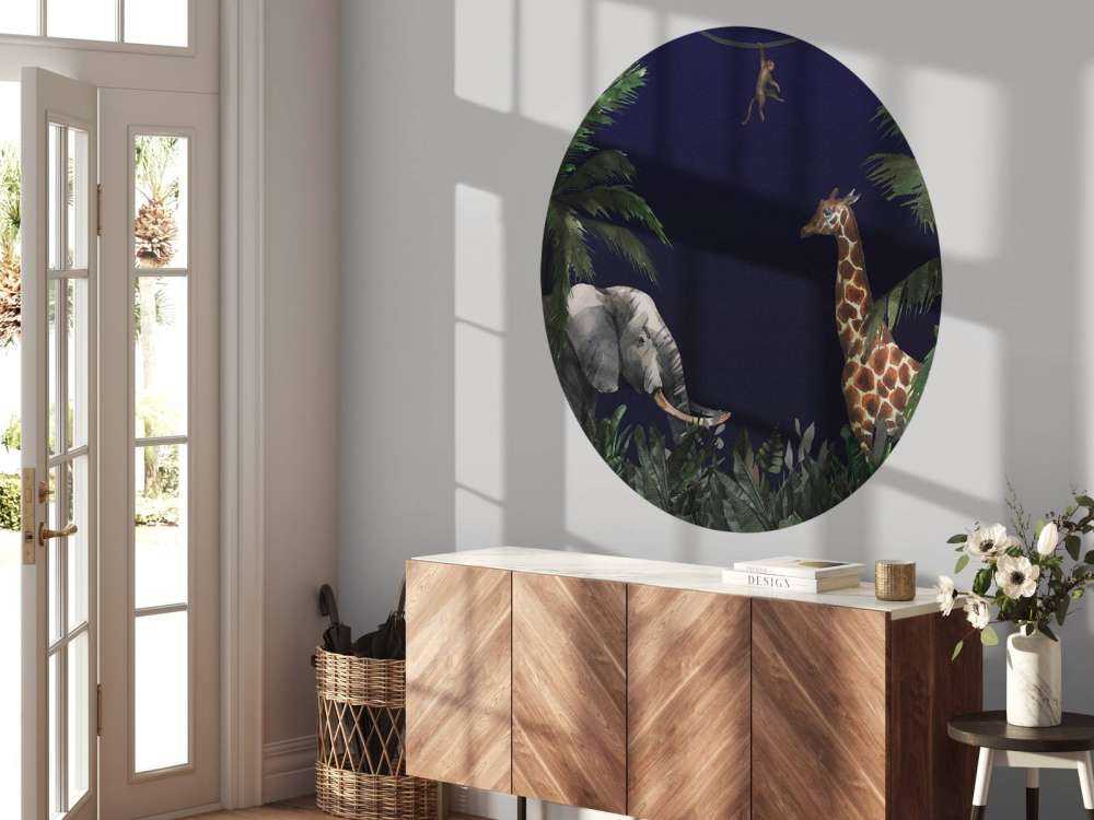 Jungle animals at night