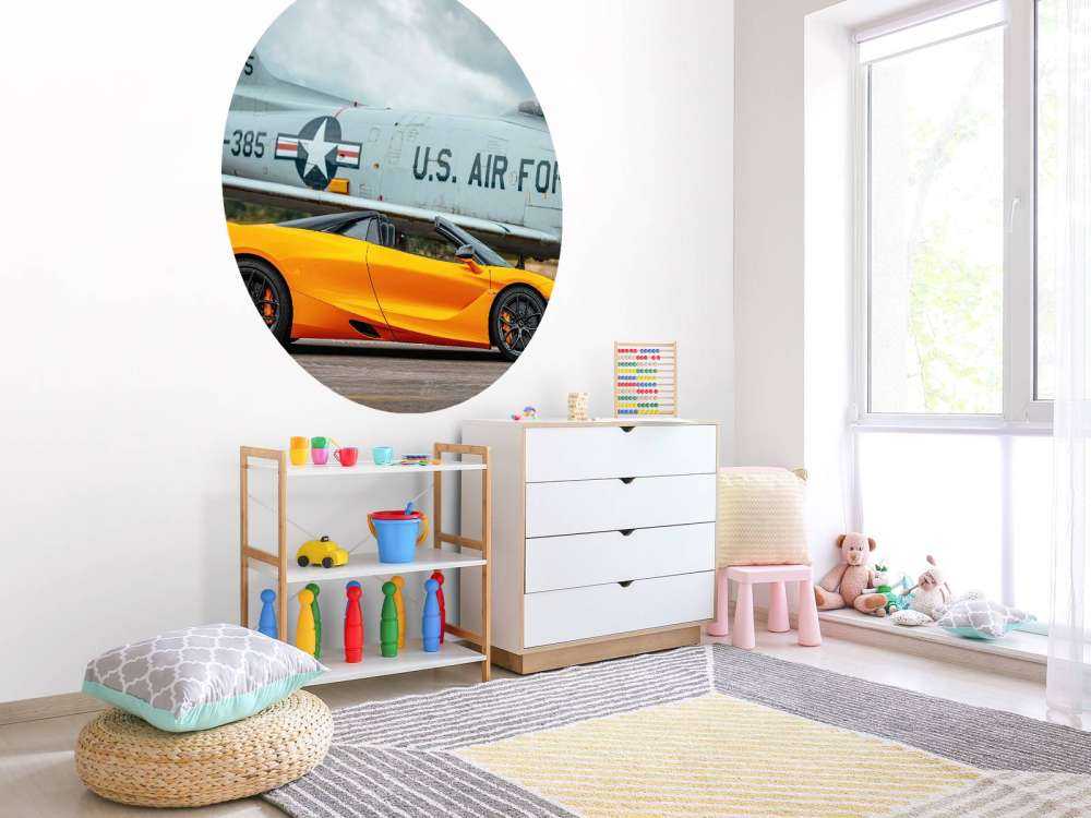 Supercar and fighter jet