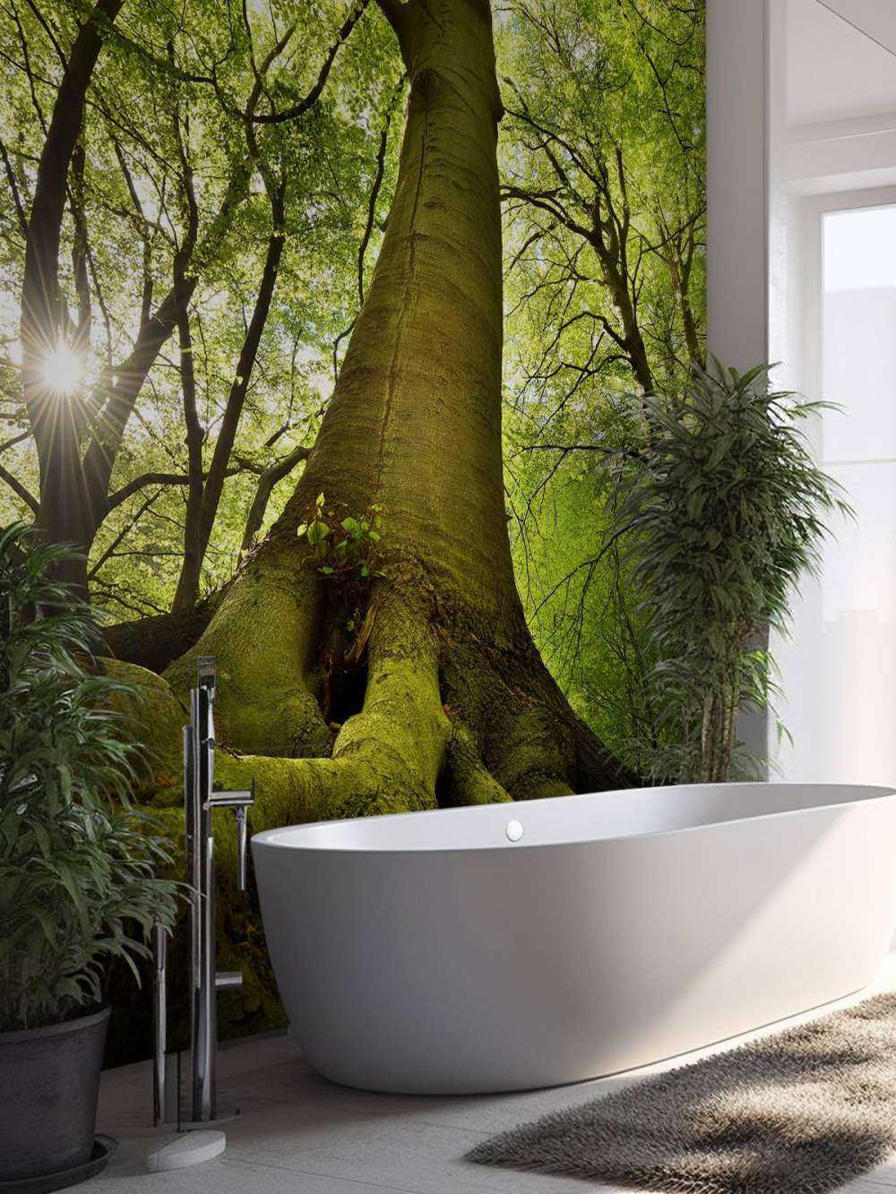 Large tree and roots