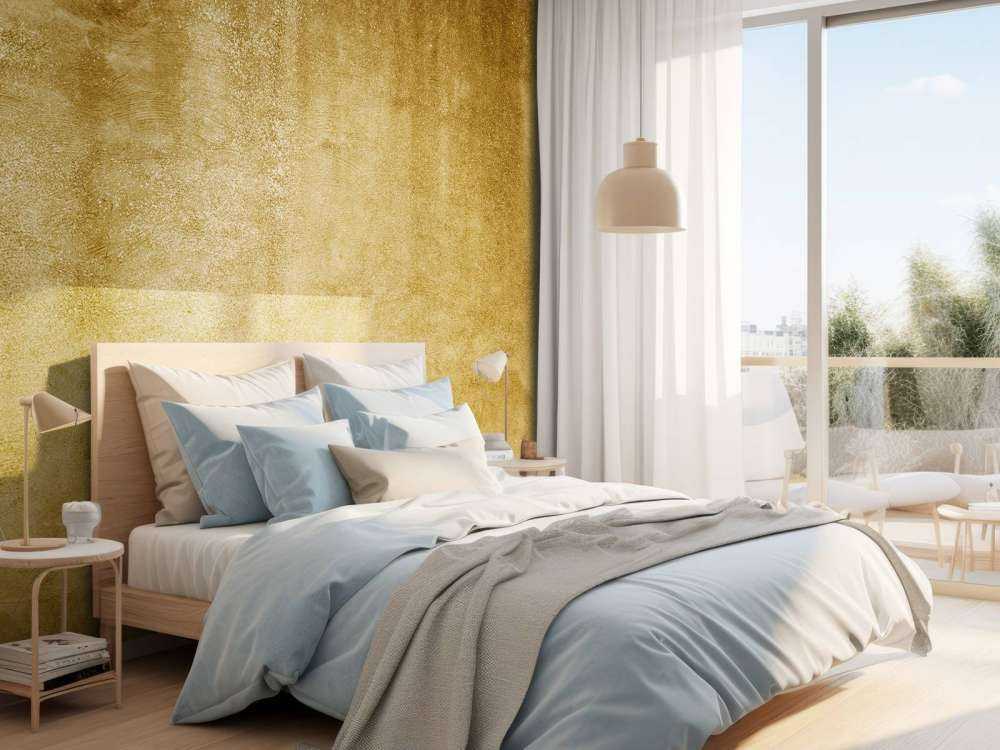 Ochre yellow concrete