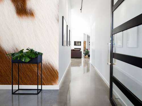 Cowhide red and white cowhide