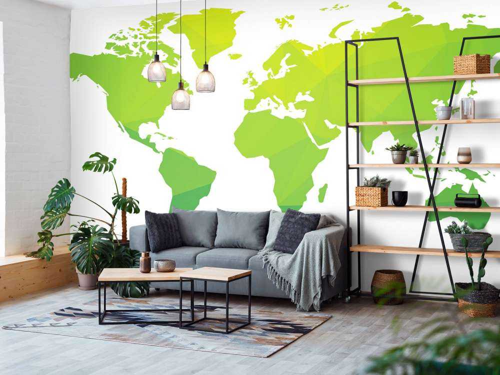 Green world map