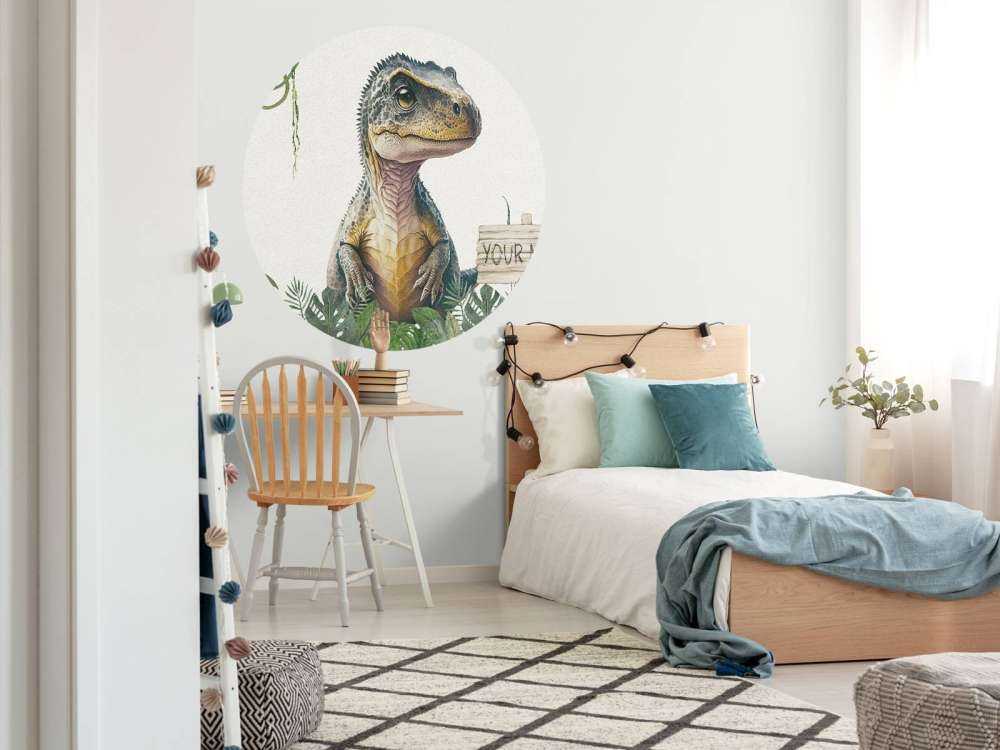 Baby t-rex in the jungle