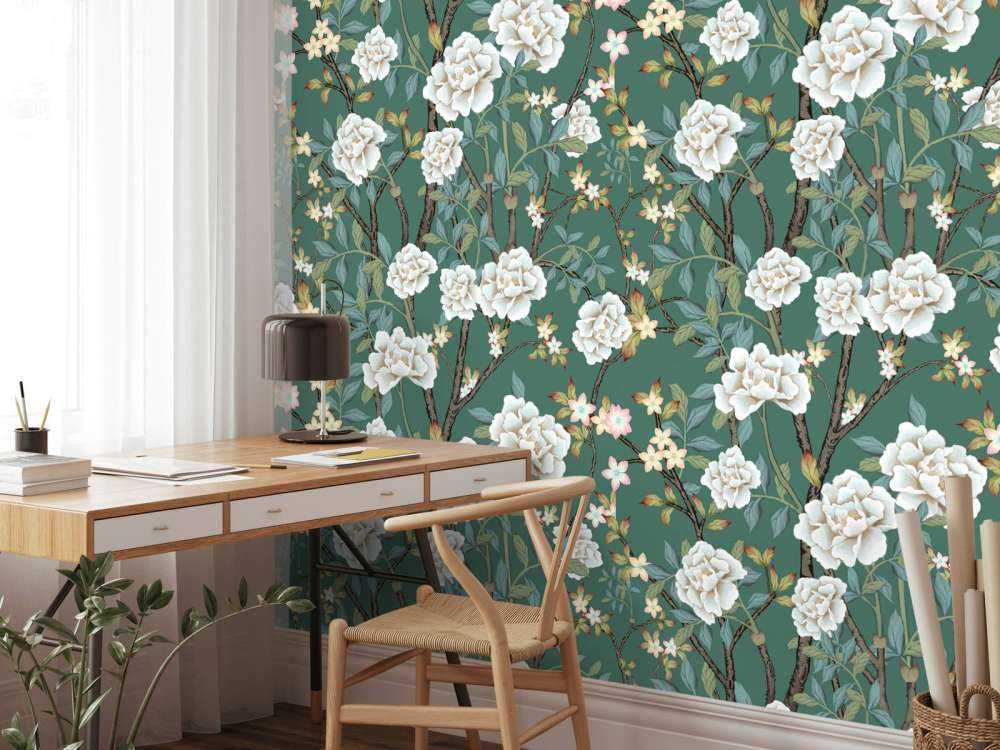 Peonies&#x20;on&#x20;green&#x20;background