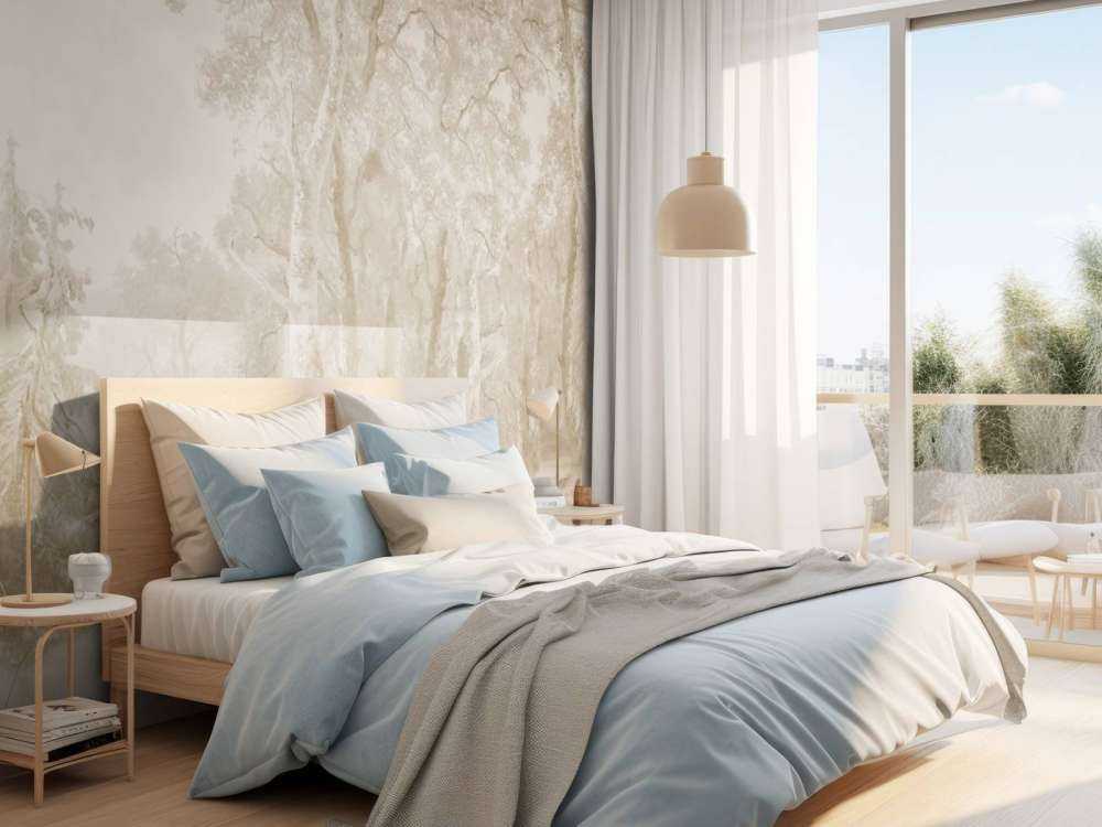 Forest Landscape Beige Panorama