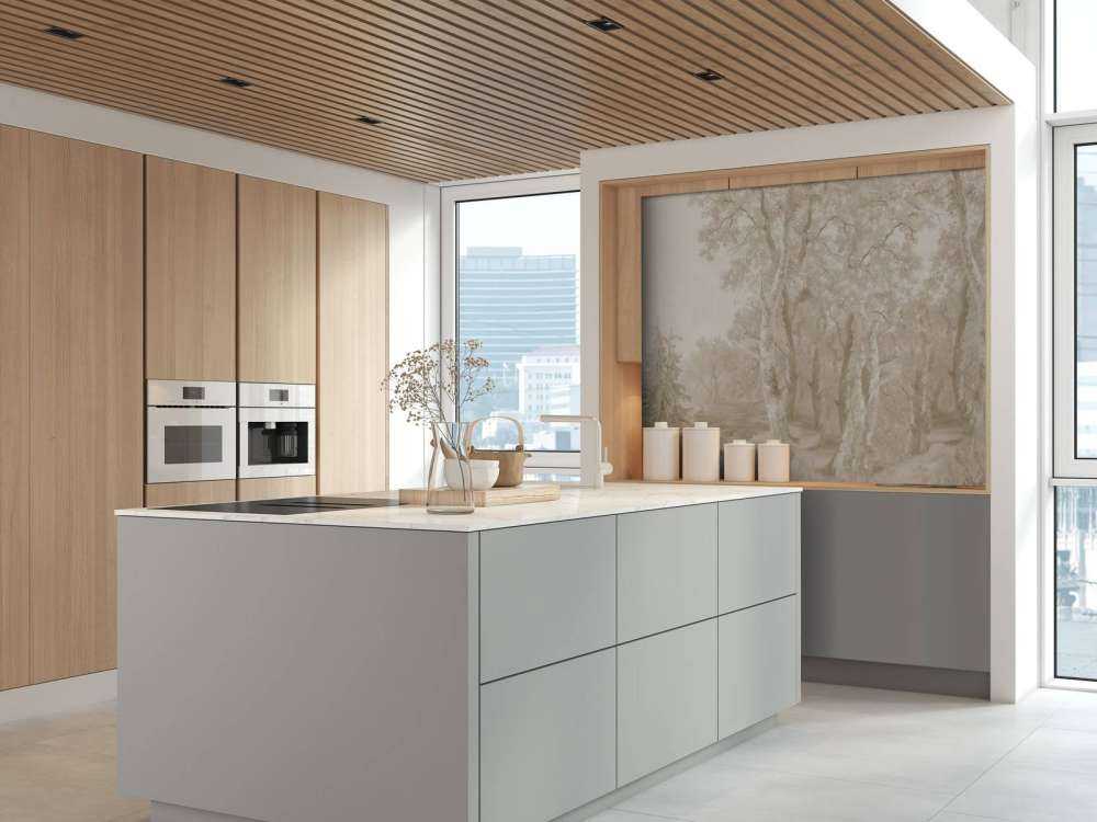 Forest Landscape Beige Panorama