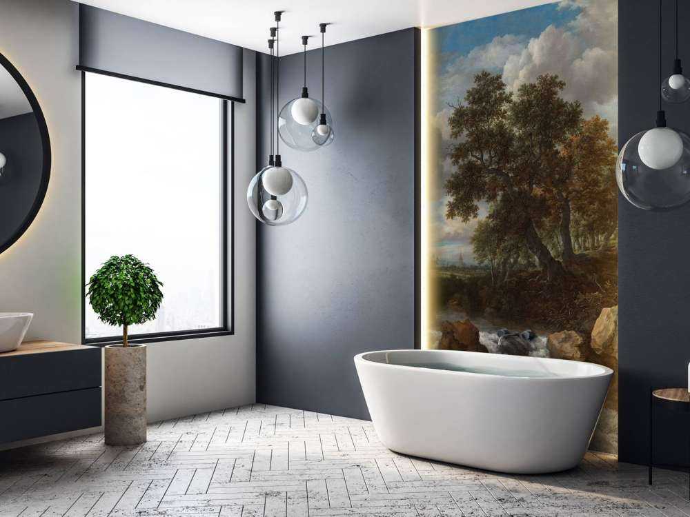 Landscape with waterfall