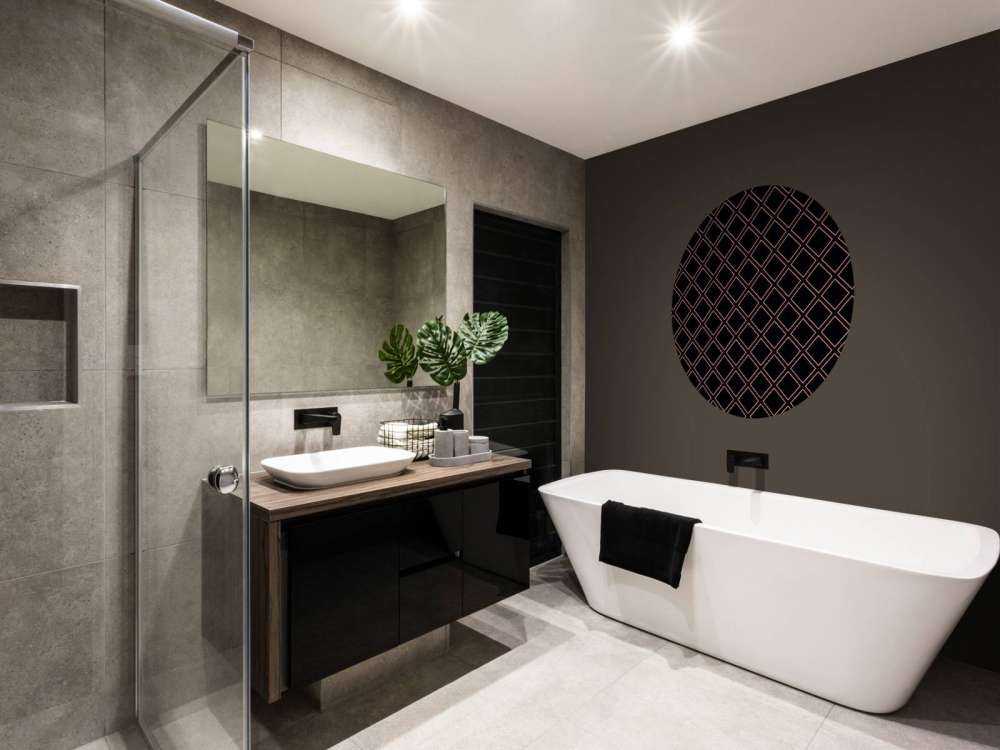 Geometric squares, black