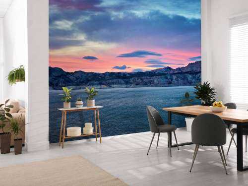 Lake with sunset