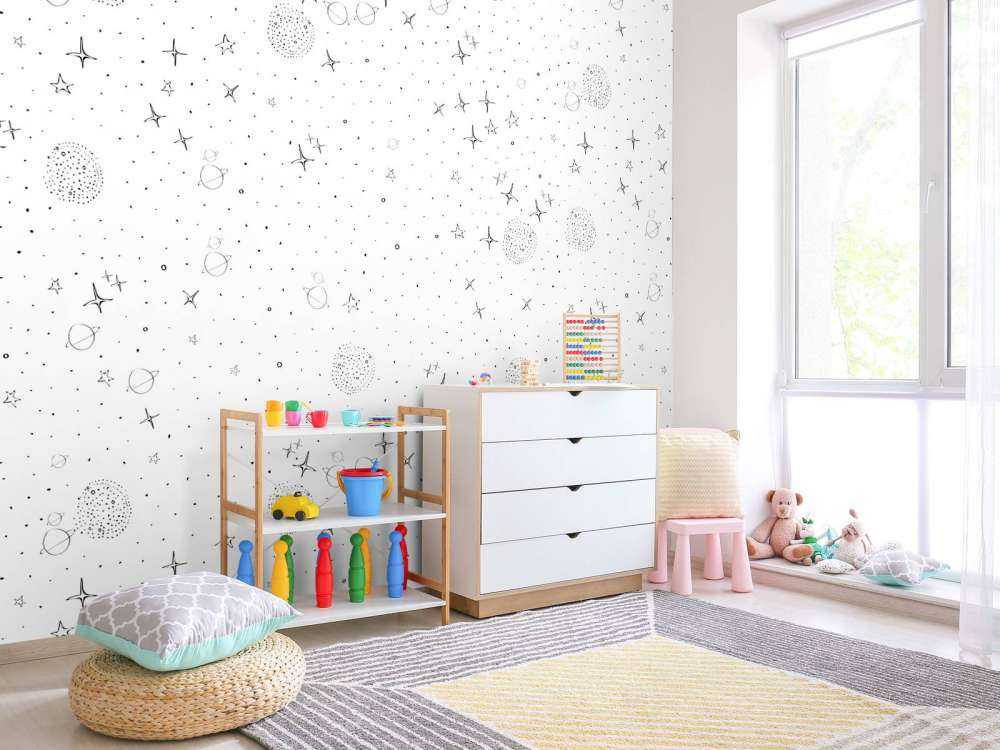 Space pattern black and white