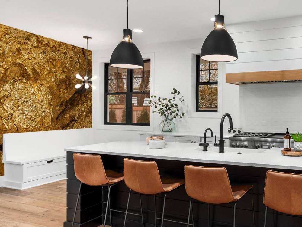 Golden stone, close-up