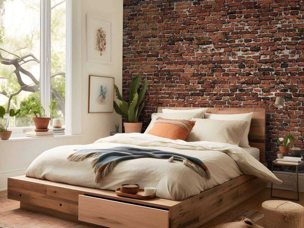 Old restored brick wall