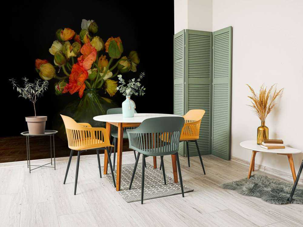 Picturesque vase with flowers