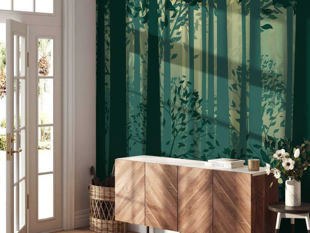 Abstract forest landscape