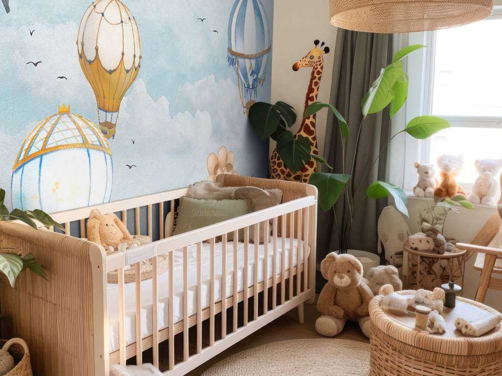 Hot air balloons blue