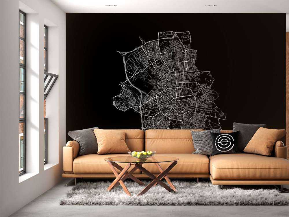 Map of Eindhoven, black