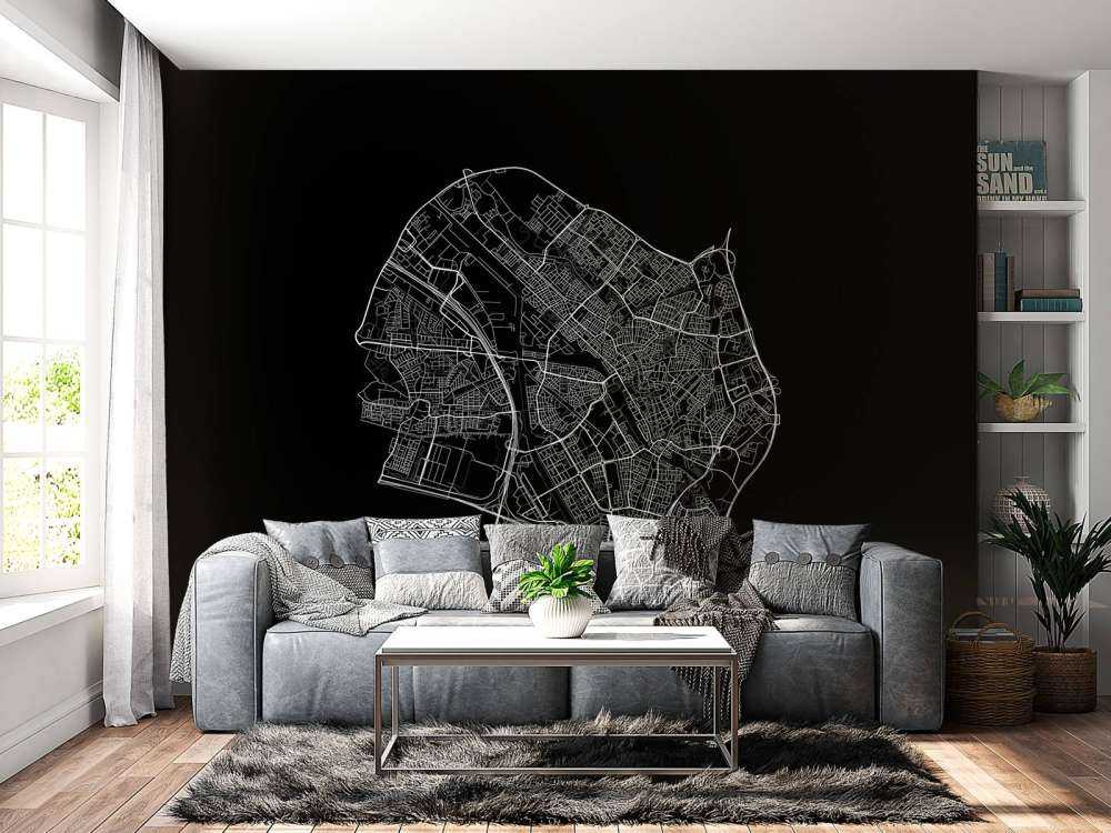 Map of Utrecht, black