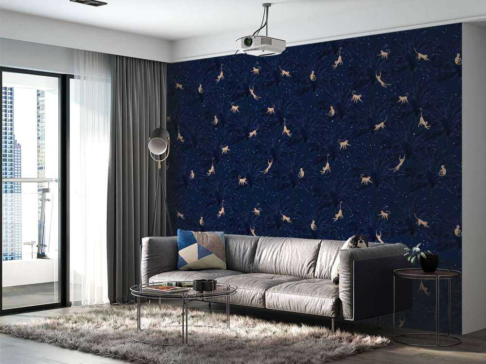 Tropical monkeys - blue