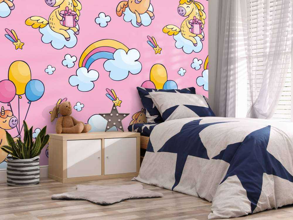 Unicorns with balloons