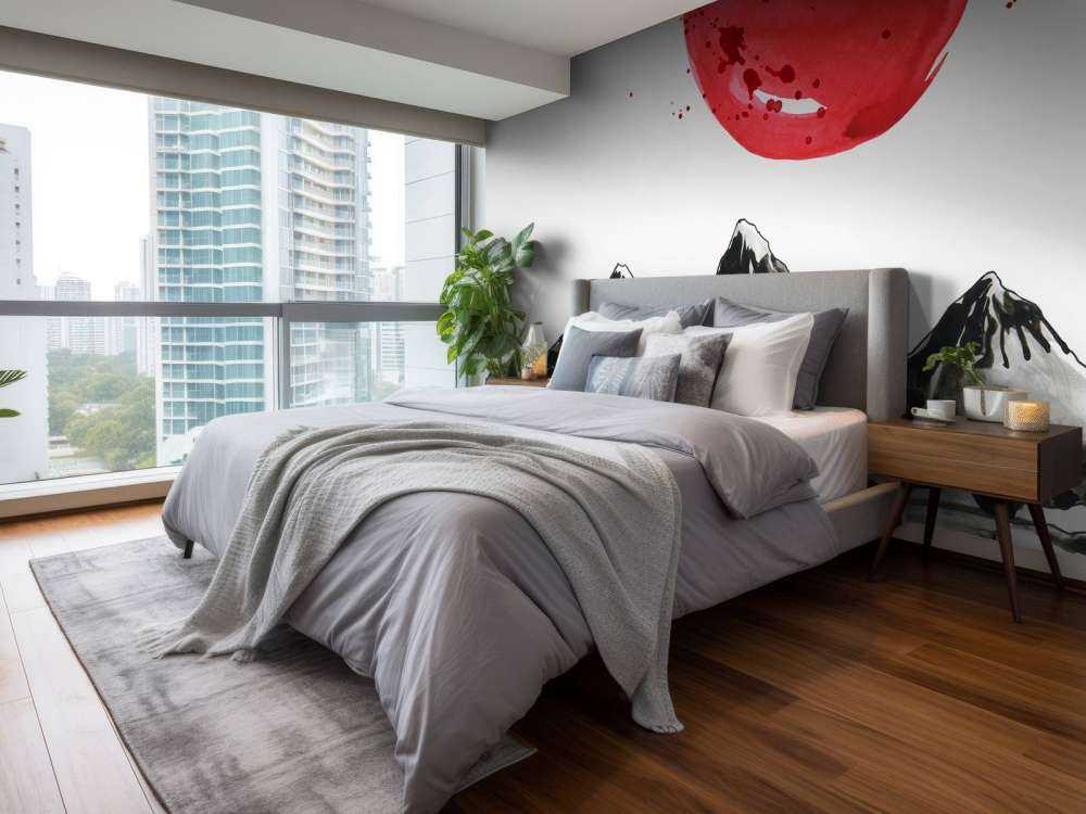 Zwart-wit Oosterse tekening