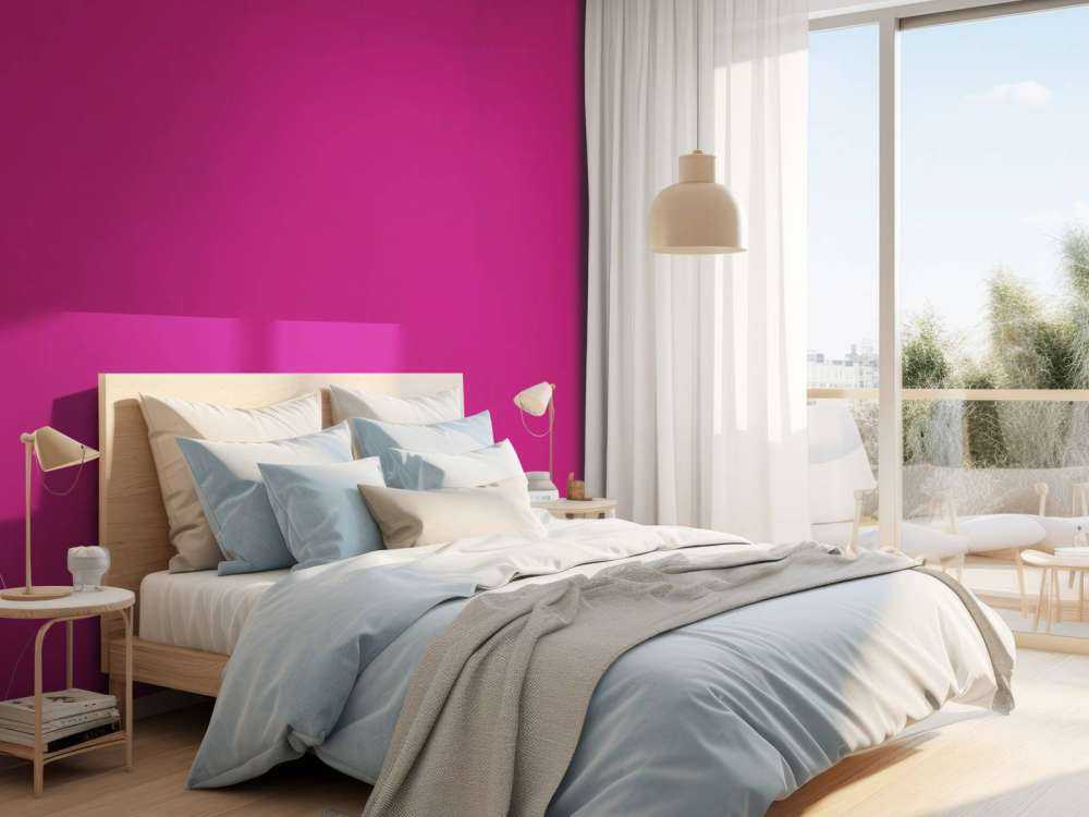 Raspberry purple concrete