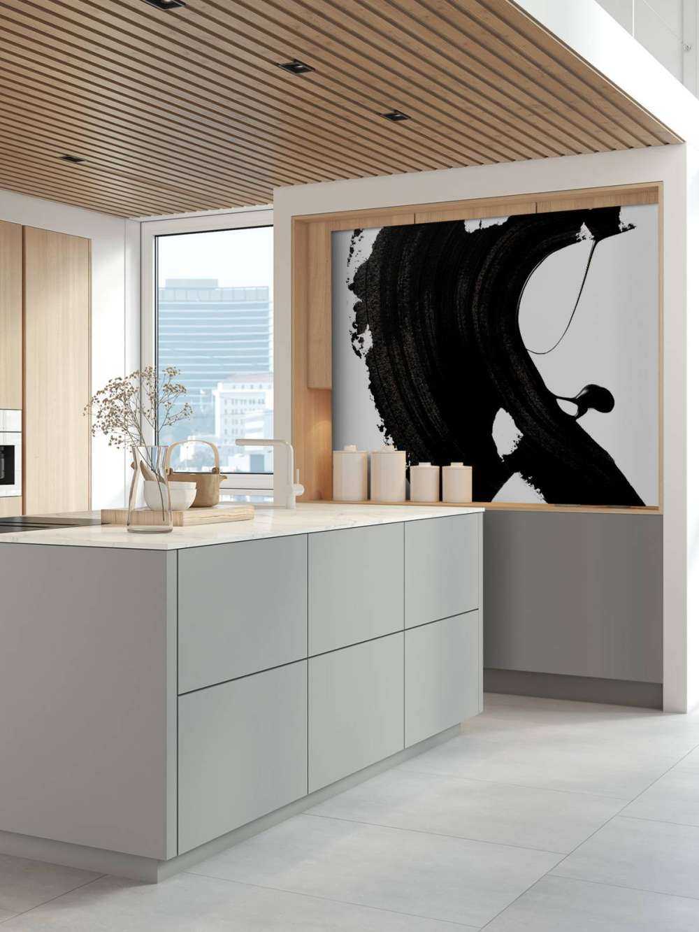 Black abstract Stroke