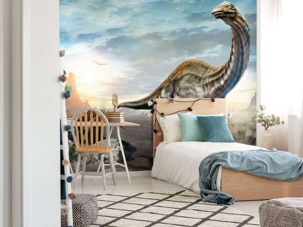 Apatosaurus in the mountains