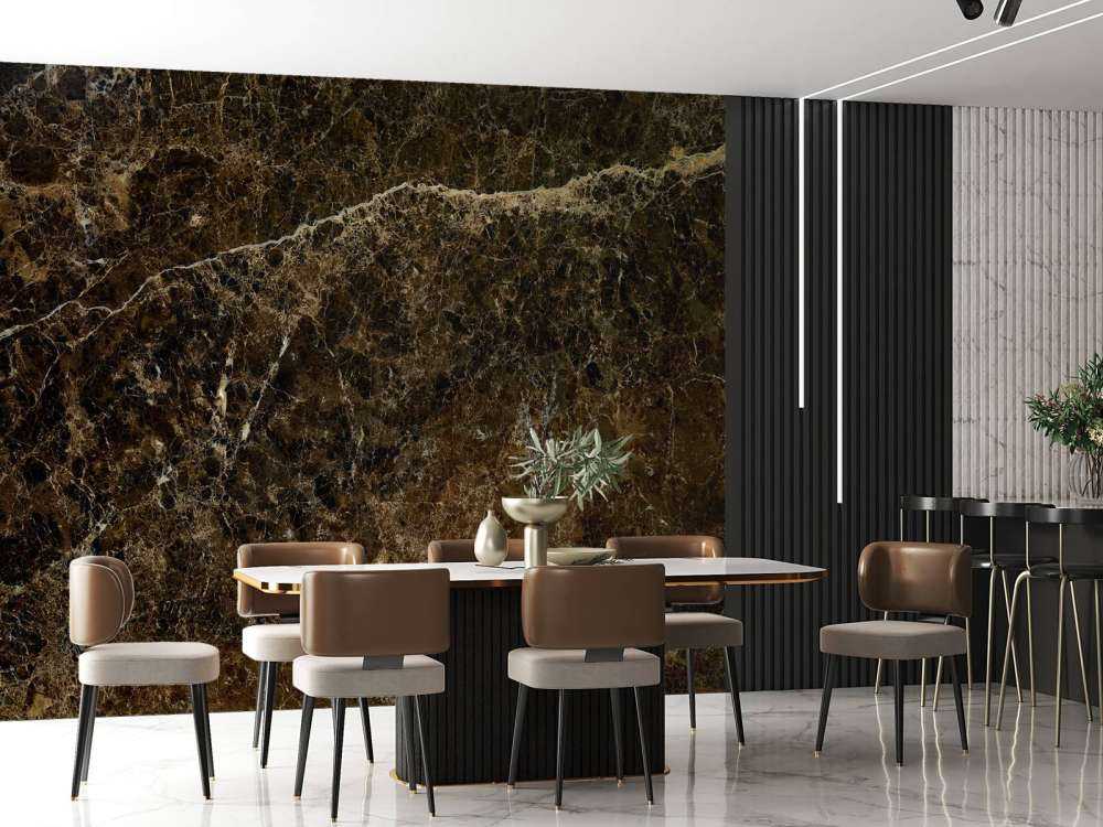 Marble with gold structure