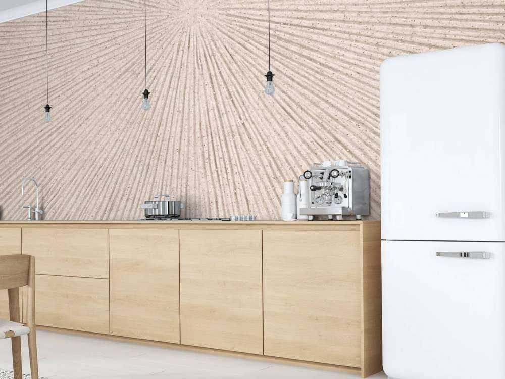 Structure with lines in linen brown