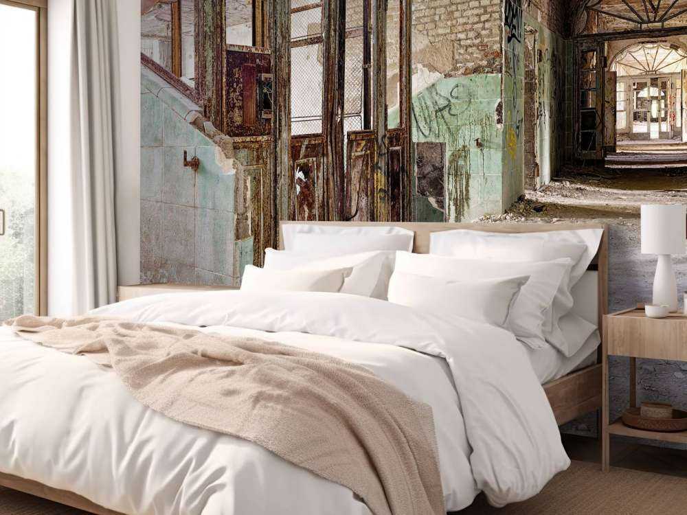 Stairwell in abandoned building