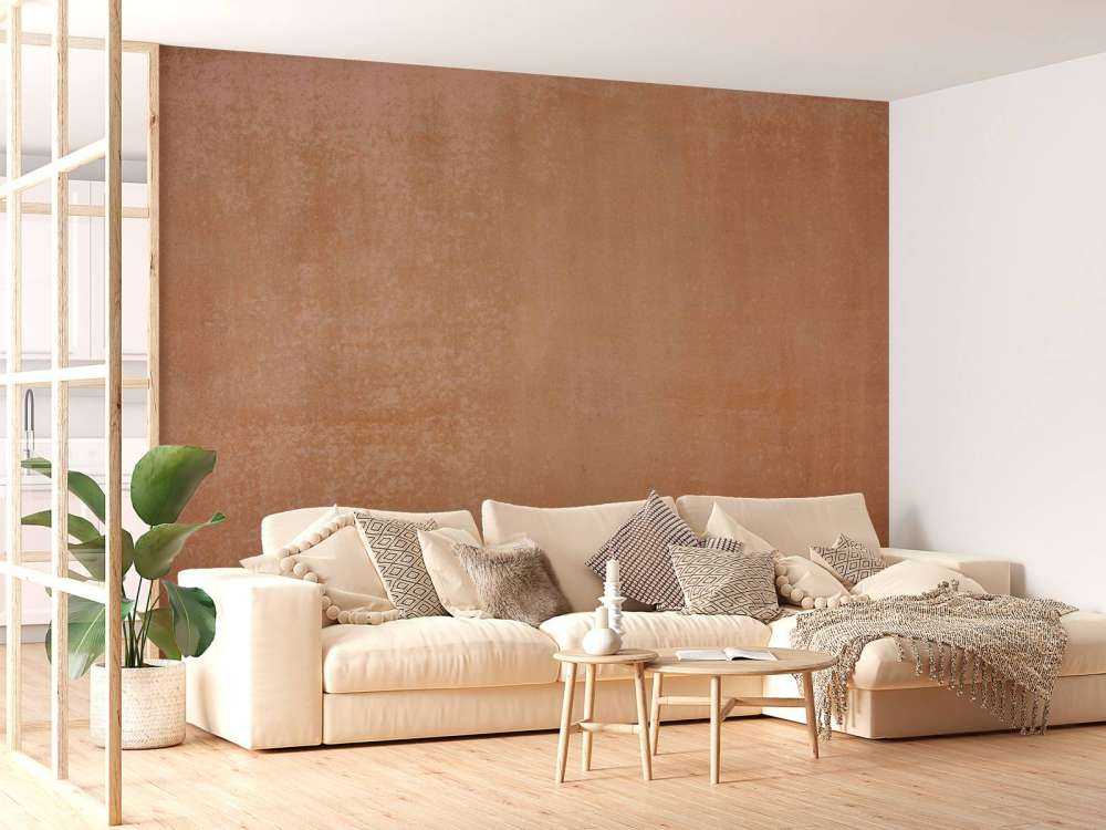 Terracotta concrete with sweeps
