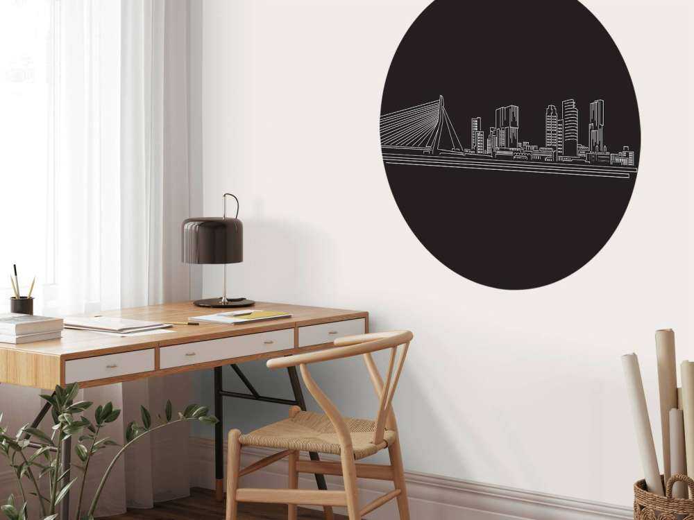 Rotterdam skyline zwart